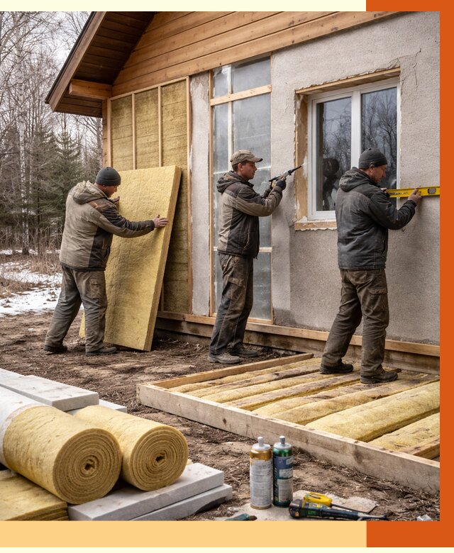 Утепление дачного дома в Наро-Фоминске от 4866 руб/м2 — недорого | ТепломастерНр-