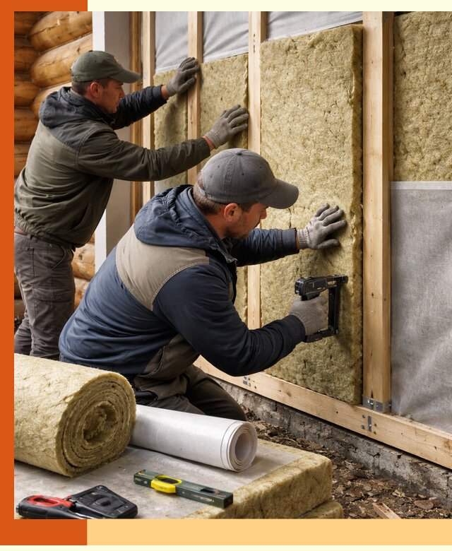 Утепление бревенчатого дома под ключ в Наро-Фоминске