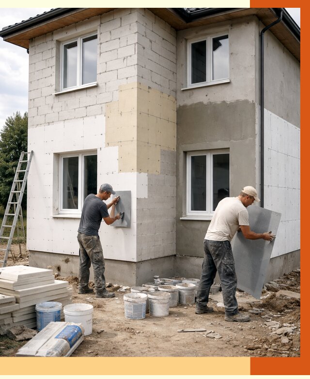 Утепление дома из газобетона в Наро-Фоминске от 4303 руб./м² — заказать у ТепломастерНр-