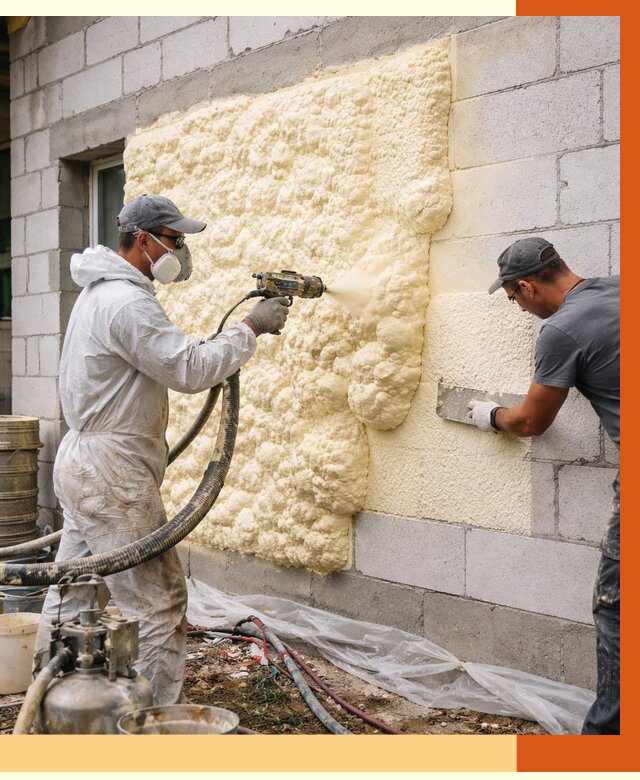 Утепление дома из газобетона ППУ в Наро-Фоминске от 4918 руб./м² под ключ | ТепломастерНр-