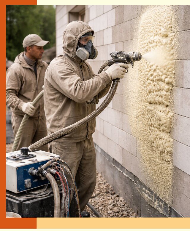 Утепление дома из газобетона ППУ в Наро-Фоминске — надежная теплоизоляция