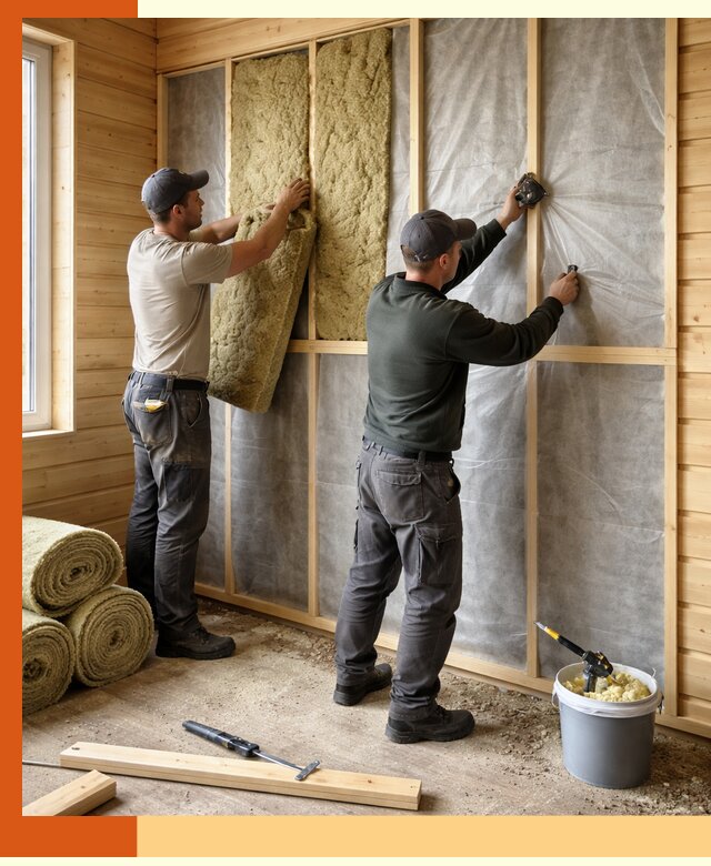 Утепление дома из минибруса в Наро-Фоминске: комплексные теплоизоляционные работы