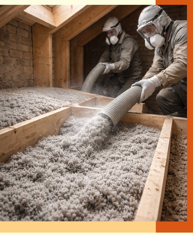 Утепление коттеджа эковатой в Наро-Фоминске от 2561 руб./м² — комплексная задувка и монтаж | ТепломастерНр-