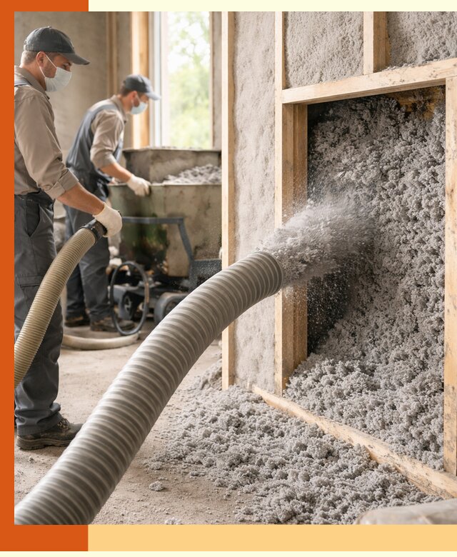 Утепление коттеджа эковатой в Наро-Фоминске с гарантией качества