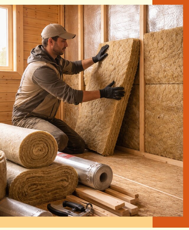 Утепление бани в Наро-Фоминске под ключ от 4610 руб./м2 — утеплить потолок, пол и стены | ТепломастерНр-