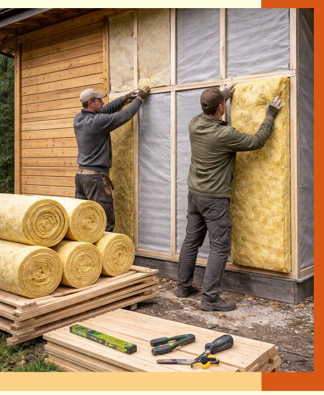 Утепление бани снаружи в Наро-Фоминске от 87083 руб. под ключ | ТепломастерНр-