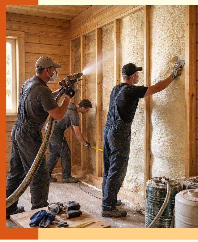 Утепление бани пенополиуретаном (ППУ) в Наро-Фоминске