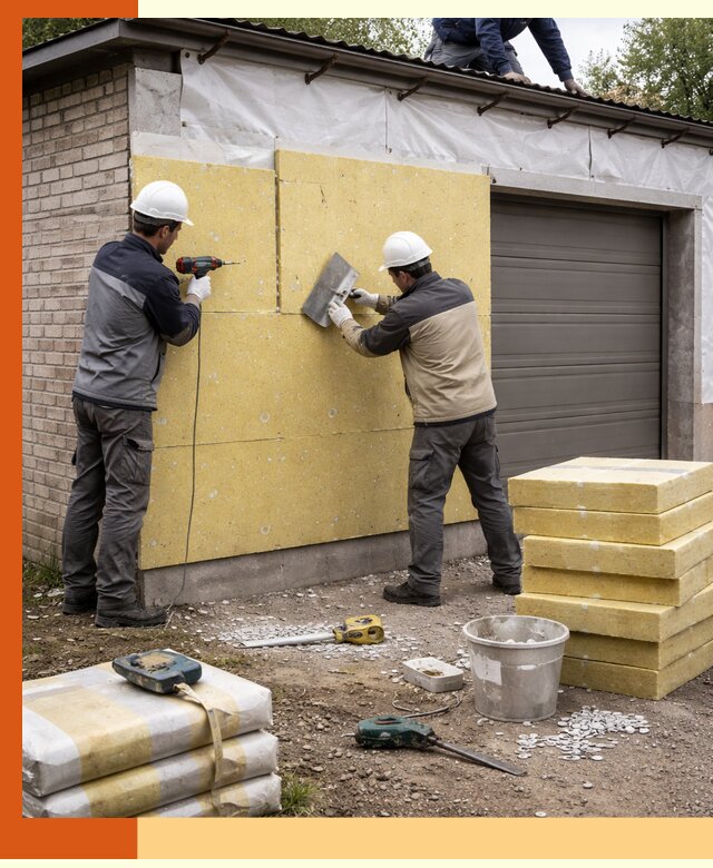 Утепление гаража снаружи в Наро-Фоминске качественно и надёжно