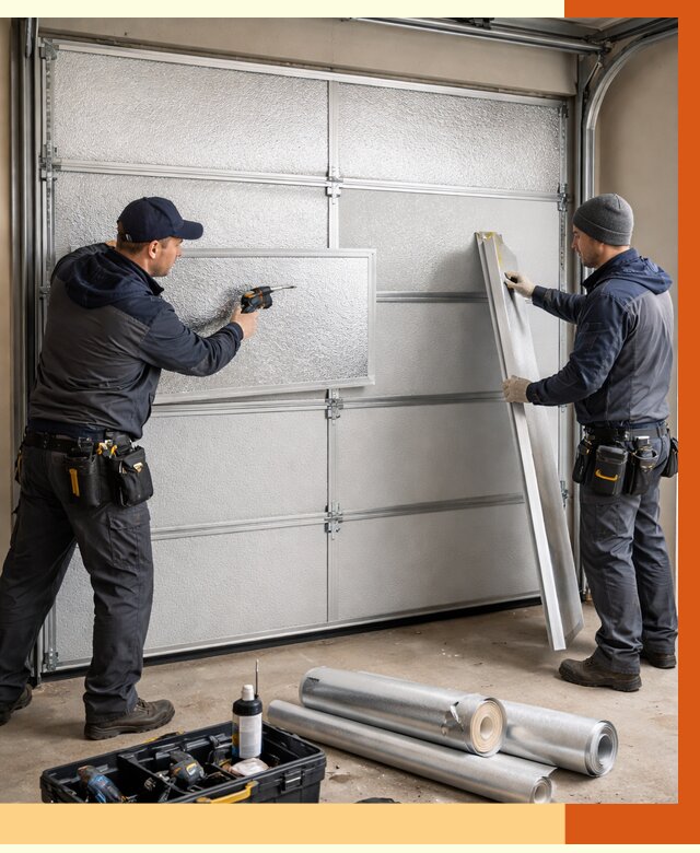 Утепление гаражных ворот в Наро-Фоминске от 8042 руб/м2 — надежно и быстро | ТепломастерНр-