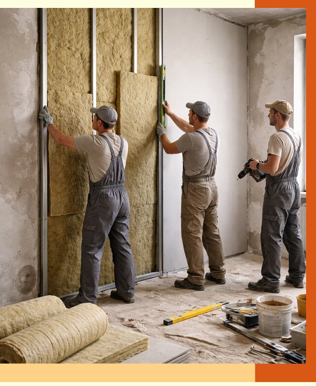 Утепление стен изнутри в Наро-Фоминске от 2305 руб/м² под ключ | ТепломастерНр-