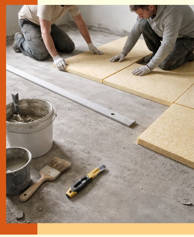 Утепление бетонного пола в Наро-Фоминске профессионально и недорого