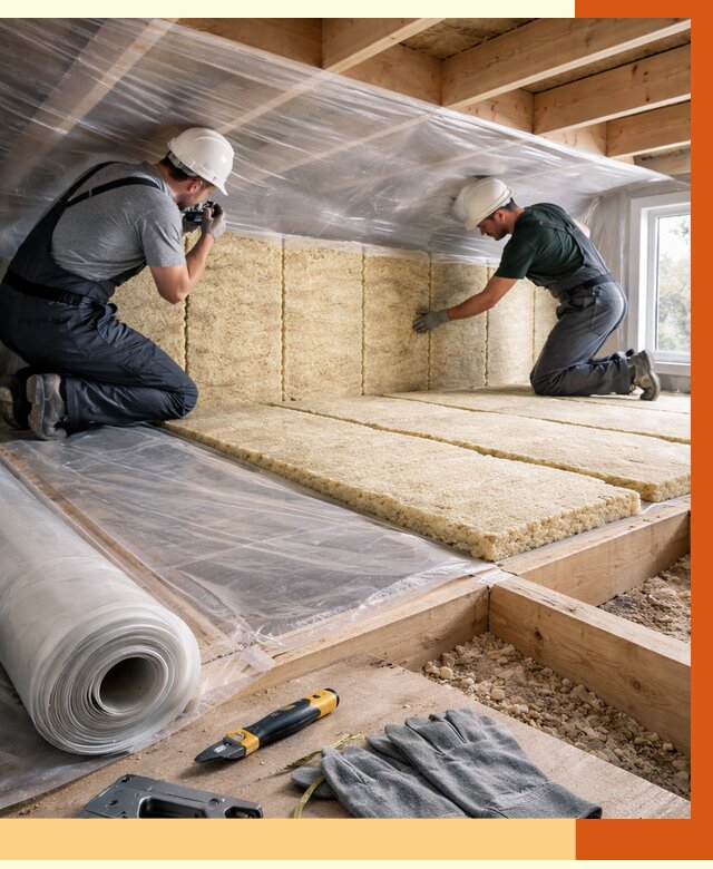 Утепление перекрытий в Наро-Фоминске от 2920 руб/м2 — утепление межэтажных и чердачных | ТепломастерНр-