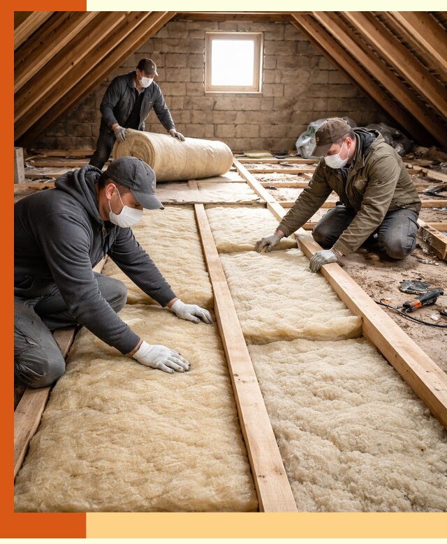 Утепление чердака в Наро-Фоминске — профессиональная теплоизоляция кровли