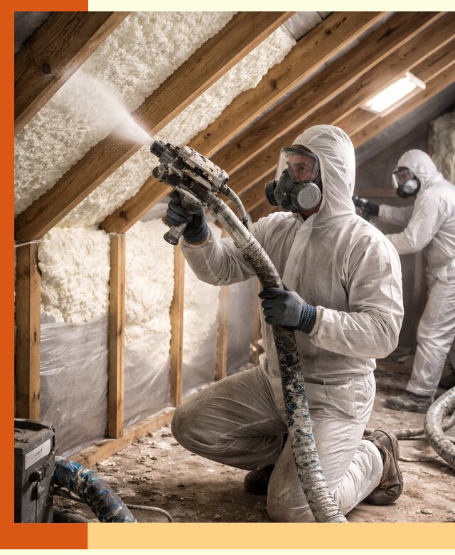 Утепление чердака пенополиуретаном (ППУ) в Наро-Фоминске