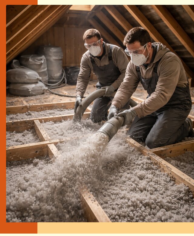 Утепление чердака эковатой в Наро-Фоминске — быстро и надёжно