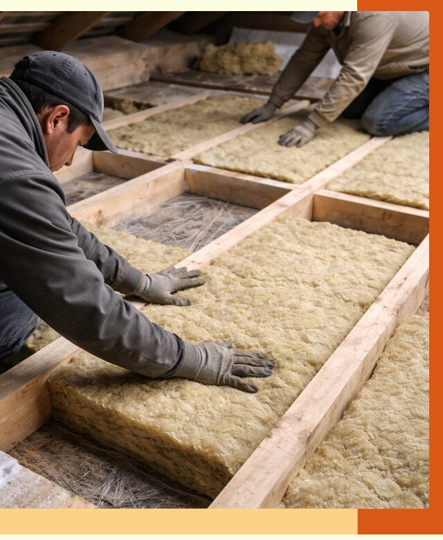 Утепление чердака минватой в Наро-Фоминске от 3586 руб/м2 под ключ | ТепломастерНр-