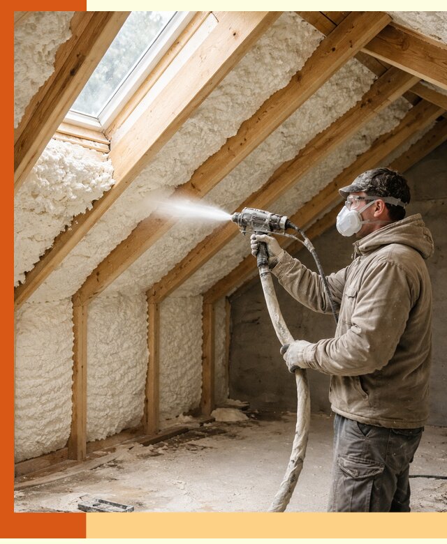 Утепление мансарды ППУ в Наро-Фоминске быстро и надежно