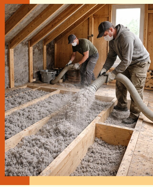 Утепление мансарды эковатой в Наро-Фоминске с гарантией качества