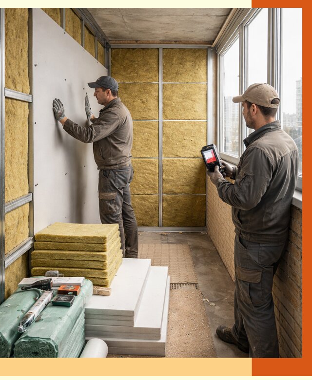 Утепление балкона в Наро-Фоминске от 4610 руб. под ключ | ТепломастерНр-