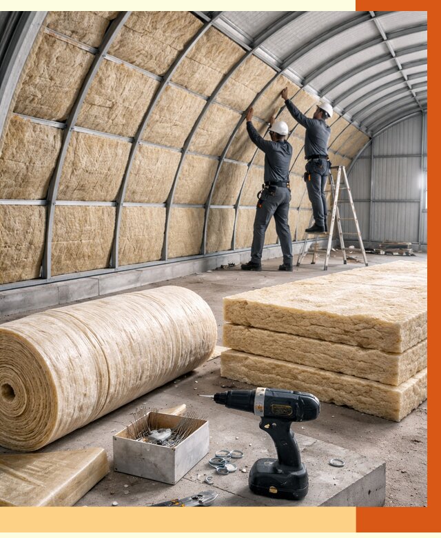 Утепление арочного ангара в Наро-Фоминске от 3278 руб./м2 под ключ | ТепломастерНр-