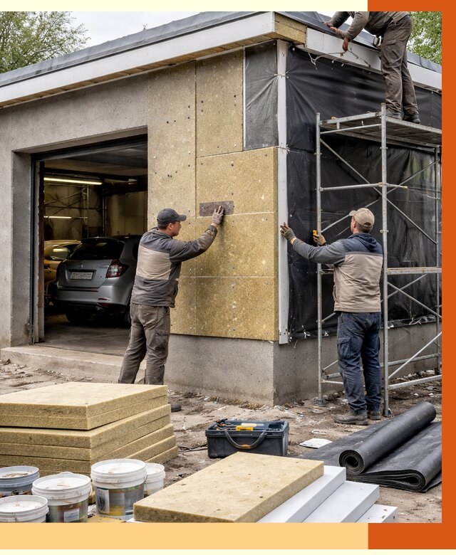 Утепление автосервиса в Наро-Фоминске ппу, пеноизоляция, от 14855 руб/м2 — ТепломастерНр-