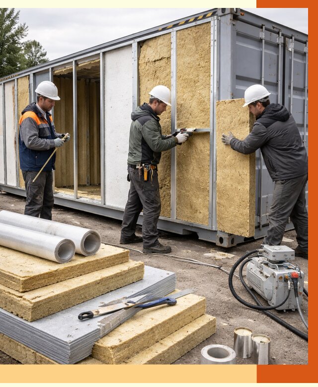 Утепление морского контейнера в Наро-Фоминске от 3842 руб. под ключ | ТепломастерНр-