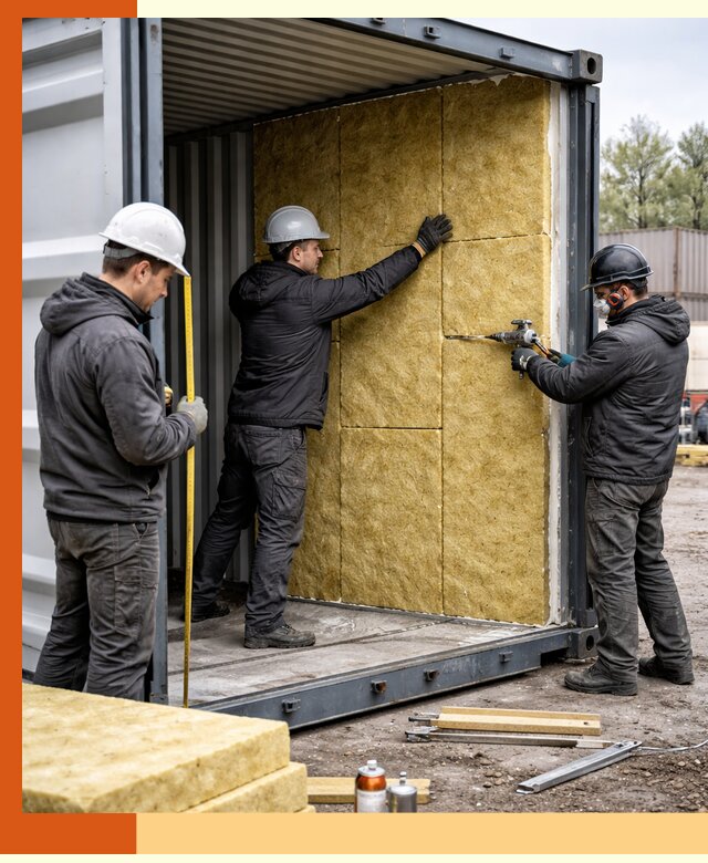 Утепление морского контейнера в Наро-Фоминске: надежная теплоизоляция и защита