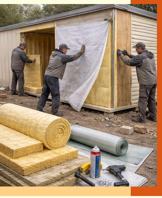 Утепление строительной бытовки в Наро-Фоминске от 12806 руб. под ключ | ТепломастерНр-