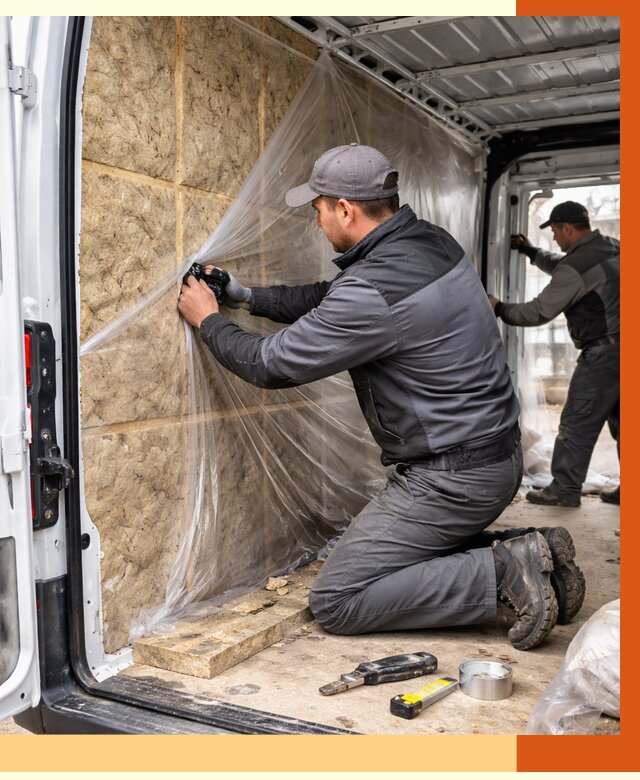 Утепление фургона в Наро-Фоминске от 16904 руб/м2 — утепление фургона ППУ и кузова | ТепломастерНр-