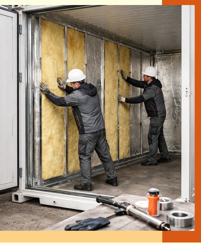 Утепление рефрижераторного контейнера в Наро-Фоминске от 46103 руб./м² | ТепломастерНр-