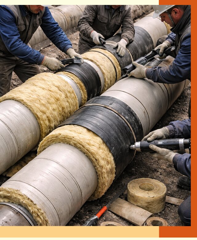 Утепление трубопровода в Наро-Фоминске под ключ от 1895 руб. — надежно и выгодно | ТепломастерНр-