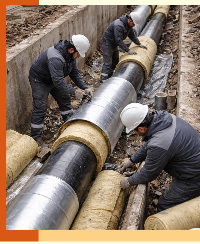 Утепление теплотрассы в Наро-Фоминске: утеплительные работы и материалы