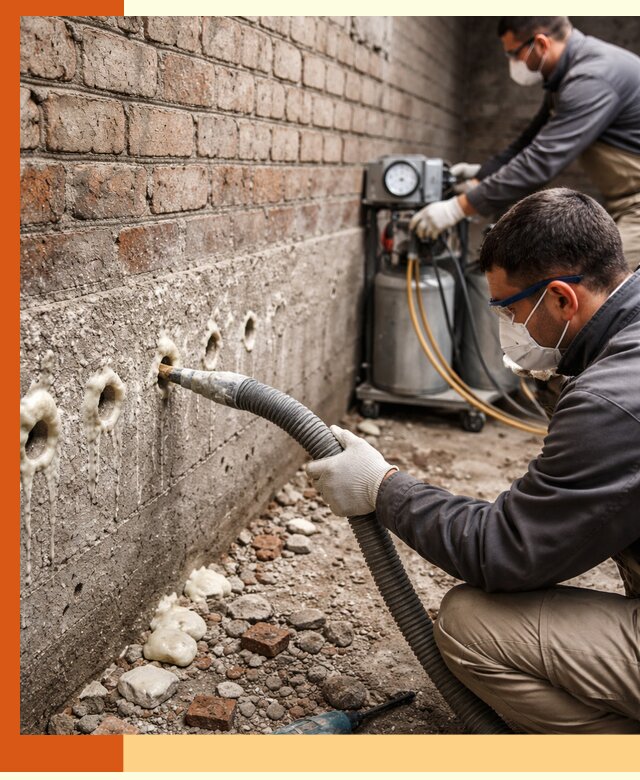 Заполнение колодцевой кладки ППУ в Наро-Фоминске быстро и герметично