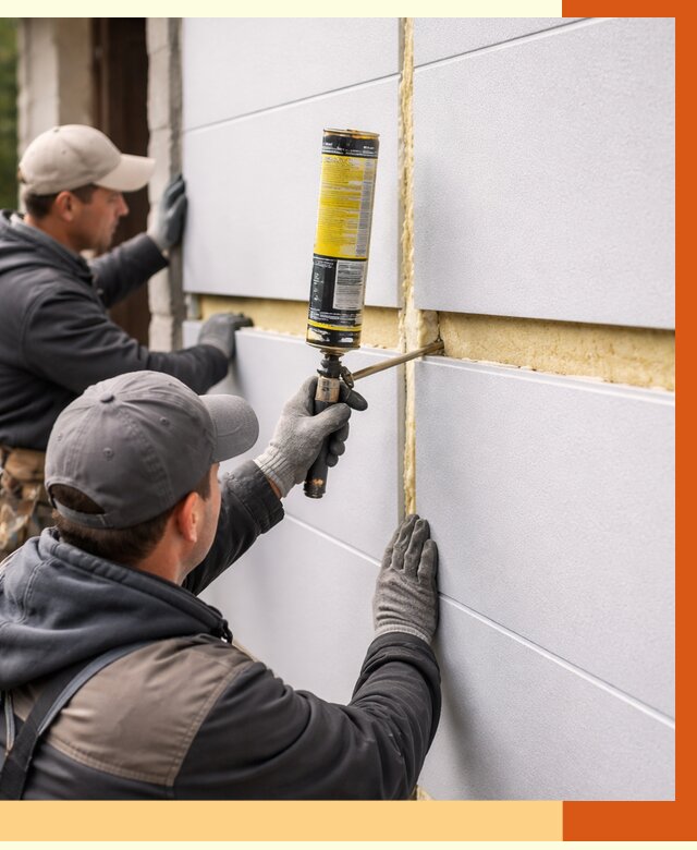 Утепление сэндвич панелей ППУ в Наро-Фоминске от 4303 руб. за м2 | ТепломастерНр-