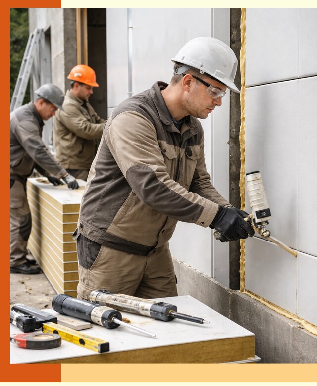 Утепление сэндвич-панелей пенополиуретаном в Наро-Фоминске