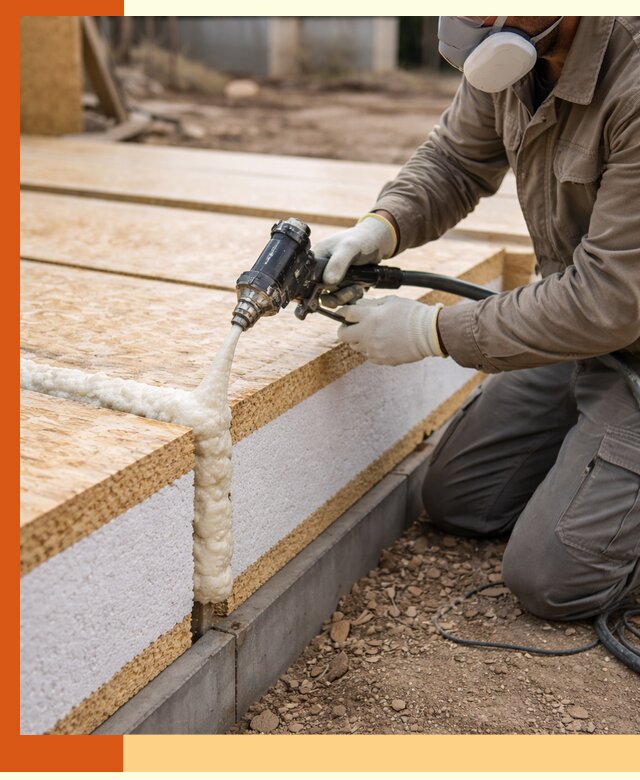 Утепление СИП-панелей пенополиуретаном (ППУ) в Наро-Фоминске