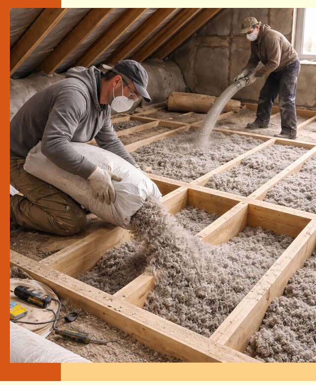 Заполнение полостей чердачного перекрытия в Наро-Фоминске качественно и надёжно