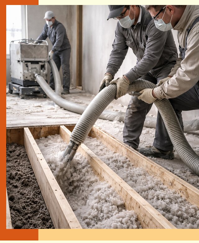 Заполнение полостей межэтажного перекрытия в Наро-Фоминске эффективно и герметично