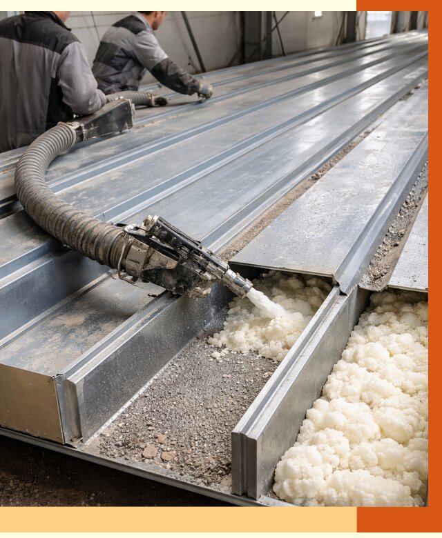 Заполнение пустот кровельных панелей в Наро-Фоминске от 7376 руб. под ключ | ТепломастерНр-