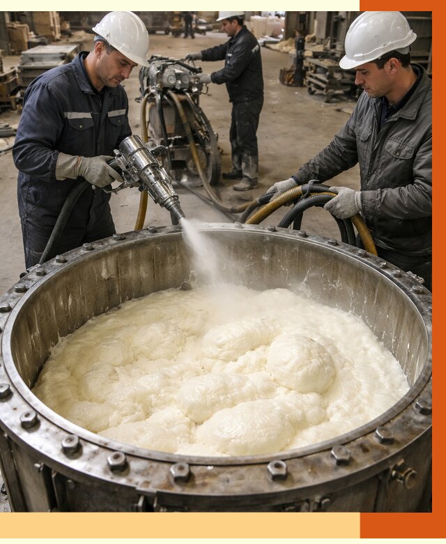 Заливка ППУ в емкости в Наро-Фоминске от 7428 руб. — утепление емкости под ключ | ТепломастерНр-