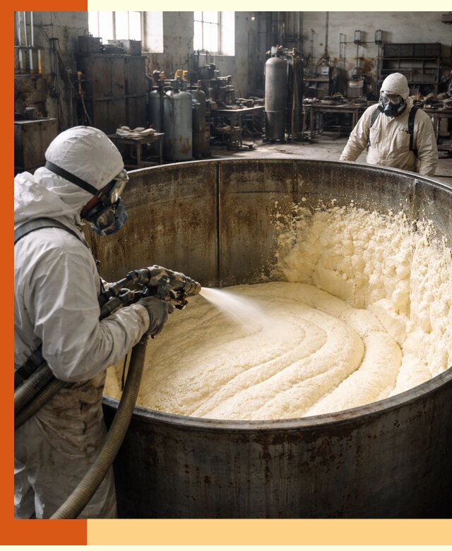 Заливка ппу в емкости с полной изоляцией и герметизацией в Наро-Фоминске