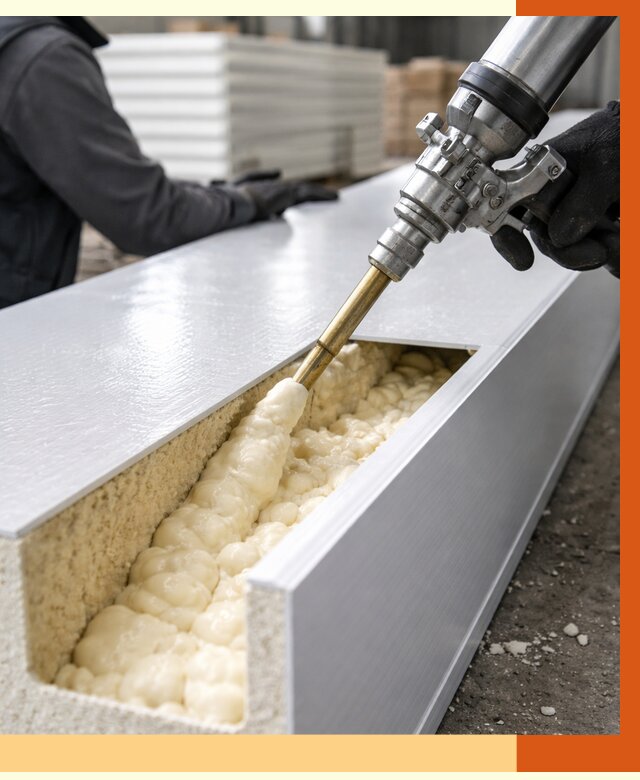 Заполнение пустот холодильных панелей в Наро-Фоминске от 7684 руб. | ТепломастерНр-