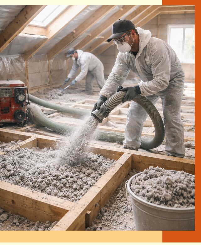 Утепление эковатой в Наро-Фоминске от 3022 руб./м2 — монтаж и задувка | ТепломастерНр-