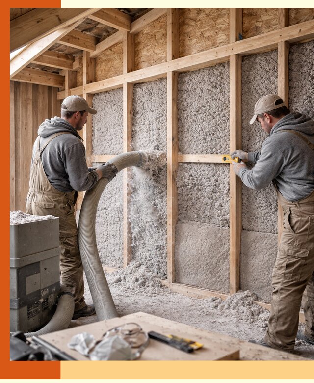 Утепление эковатой стен, потолков и перекрытий в Наро-Фоминске