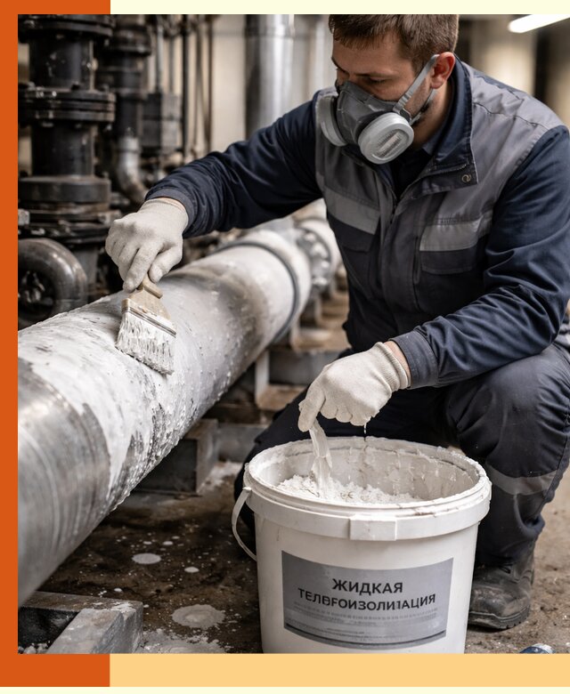 Утепление оборудования жидкой теплоизоляцией в Наро-Фоминске