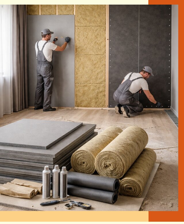 Шумоизоляция дома в Наро-Фоминске от 4610 руб/м2 — комплексная звукоизоляция под ключ | ТепломастерНр-