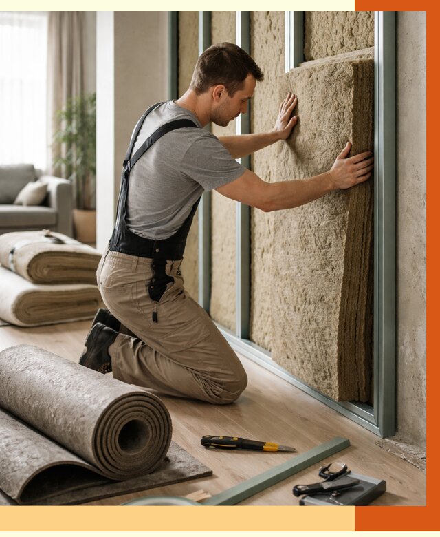 Шумоизоляция перегородок в Наро-Фоминске от 1690 руб. за м2 — ТепломастерНр-