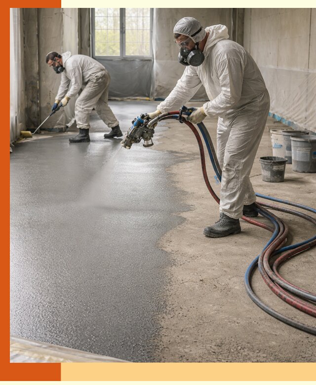 Гидроизоляция полимочевиной полов и конструкций в Наро-Фоминске