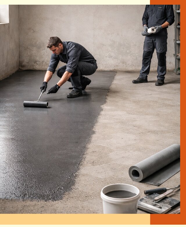 Гидроизоляция гаражного пола в Наро-Фоминске от 3586 руб./м² — ТепломастерНр- профессионально