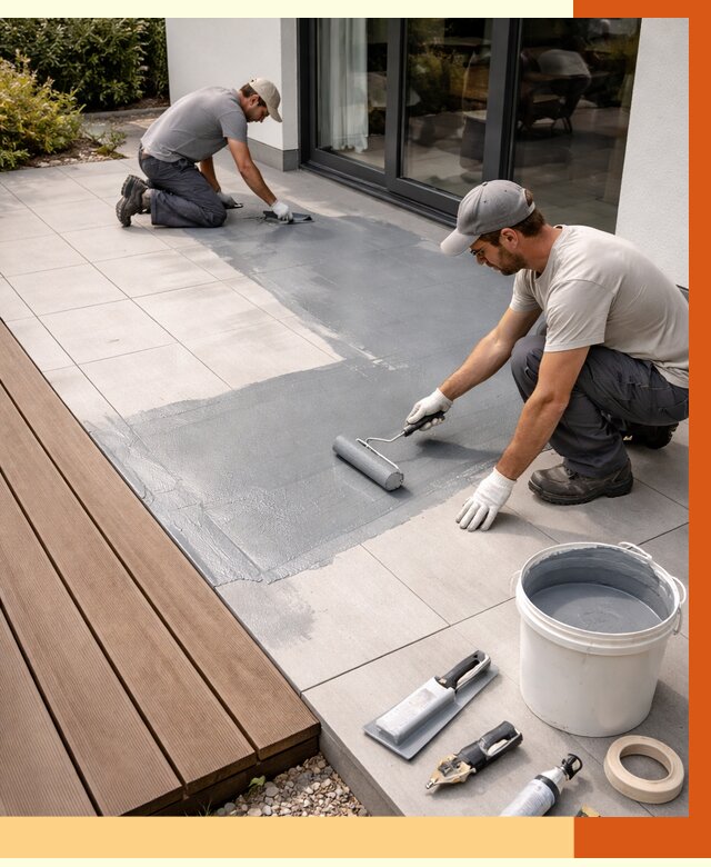 Гидроизоляция террасы в Наро-Фоминске под ключ от 7684 руб./м² | ТепломастерНр-